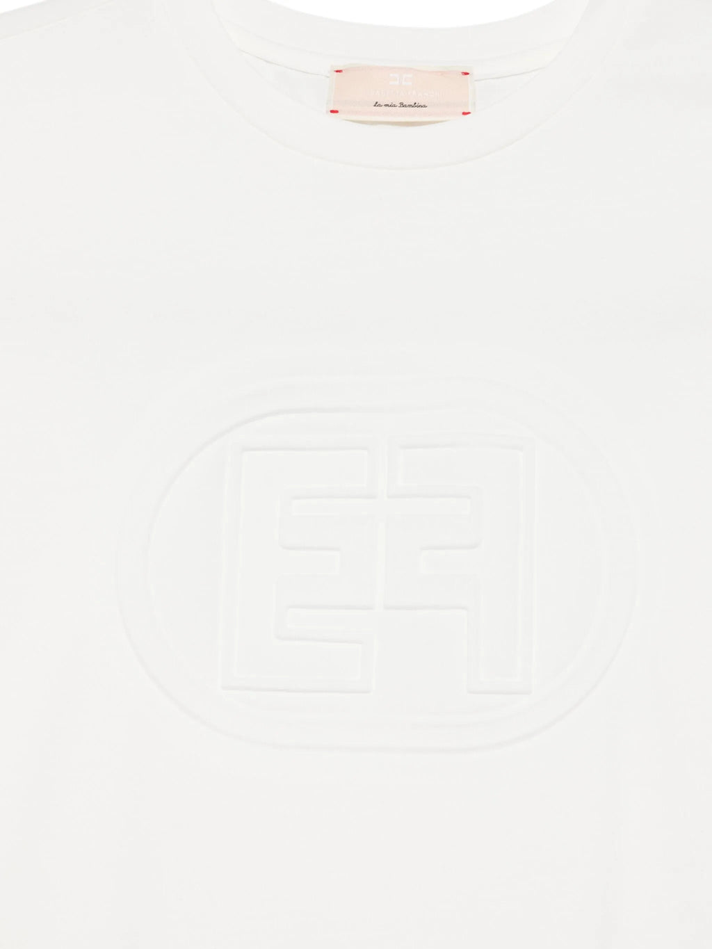 T - SHIRT BIANCA CON STAMPA ELISABETTA FRANCHI - Angel Luxury