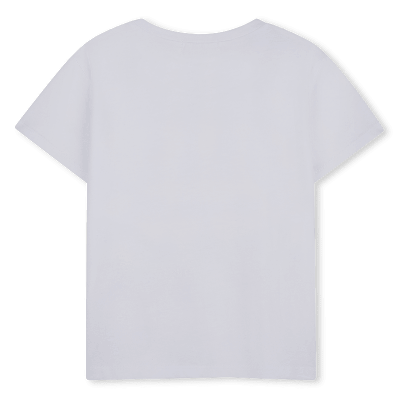 T - SHIRT BIANCA CON STAMPA IN PAILLETTES MULTICOLOR BILLIEBLUSH - Angel Luxury