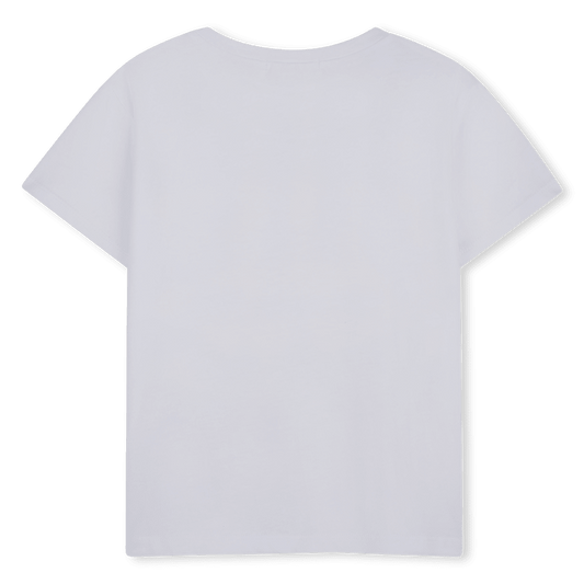 T - SHIRT BIANCA CON STAMPA IN PAILLETTES MULTICOLOR BILLIEBLUSH - Angel Luxury
