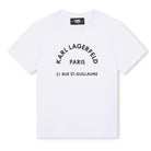 T - SHIRT BIANCA CON STAMPA KARL LAGERFELD - Angel Luxury