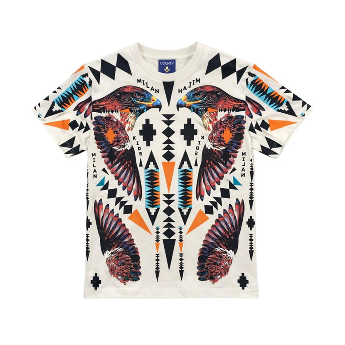 T - SHIRT BIANCA CON STAMPA MARCELO BURLON - Angel Luxury