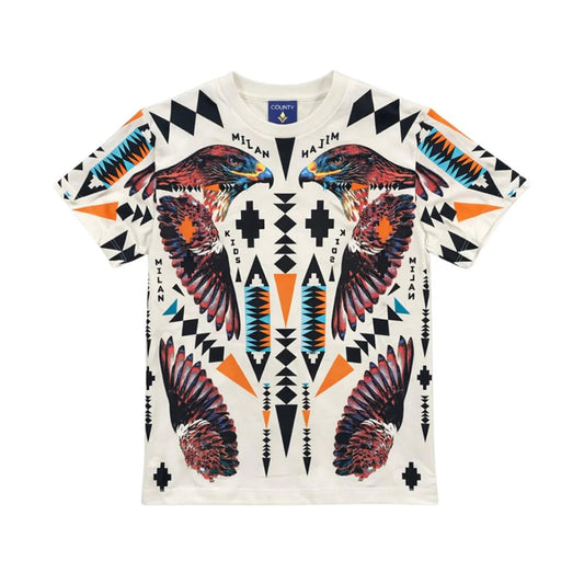 T - SHIRT BIANCA CON STAMPA MARCELO BURLON - Angel Luxury