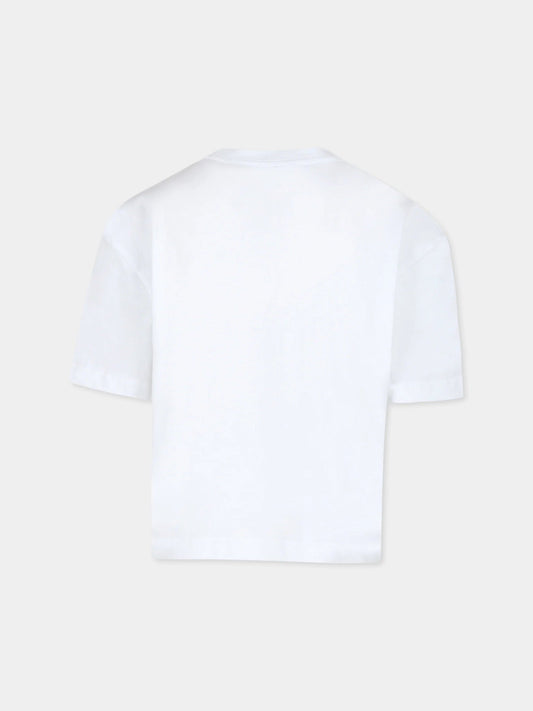 T - SHIRT BIANCA CON STAMPA MSGM - Angel Luxury