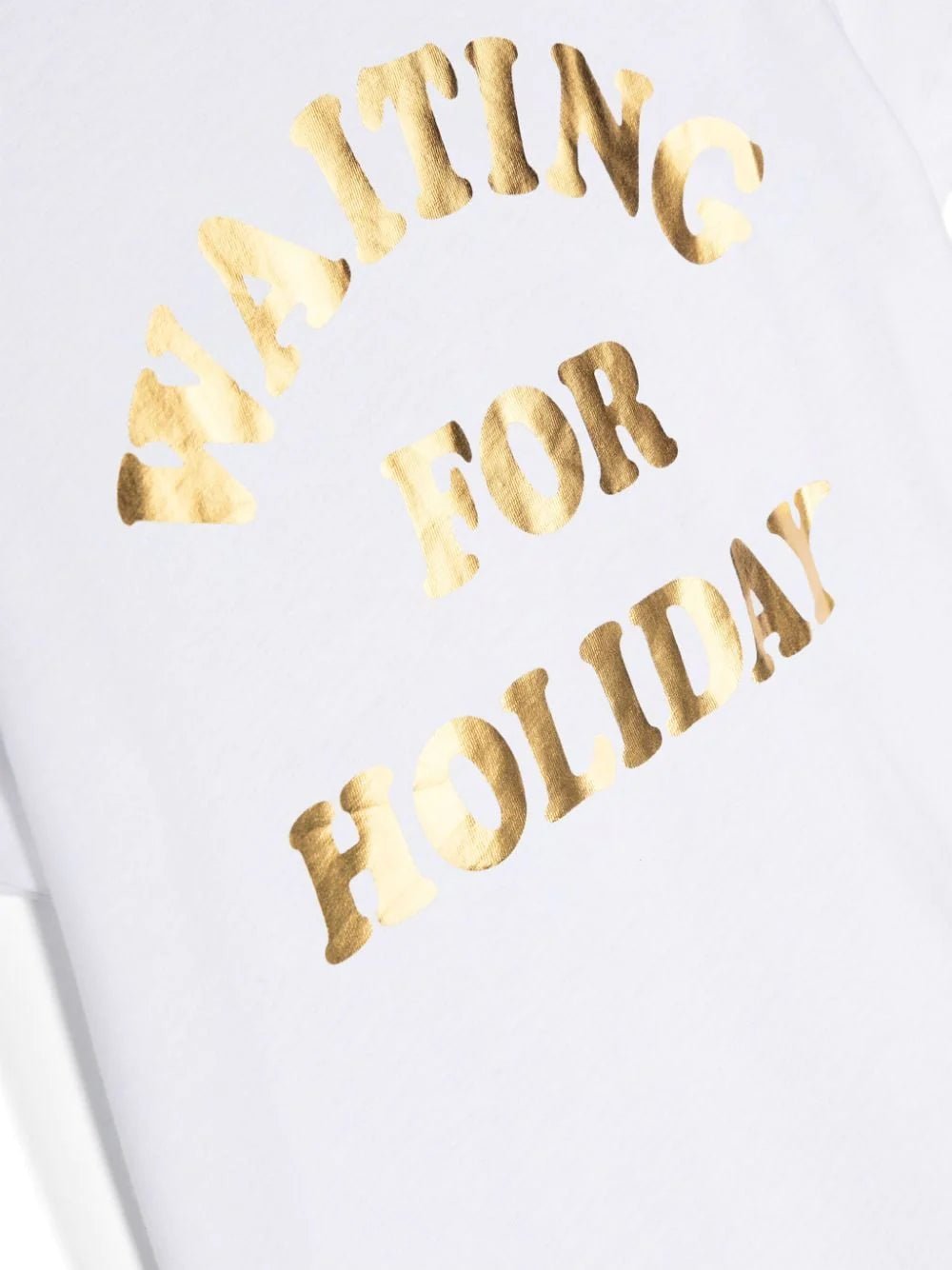 T - SHIRT BIANCA CON STAMPA ORO DOUUOD - Angel Luxury