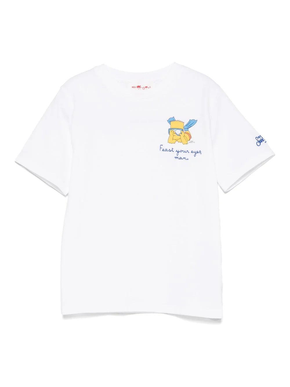 T - SHIRT BIANCA CON STAMPA SIMPSON MC2 SAINT BARTH - Angel Luxury