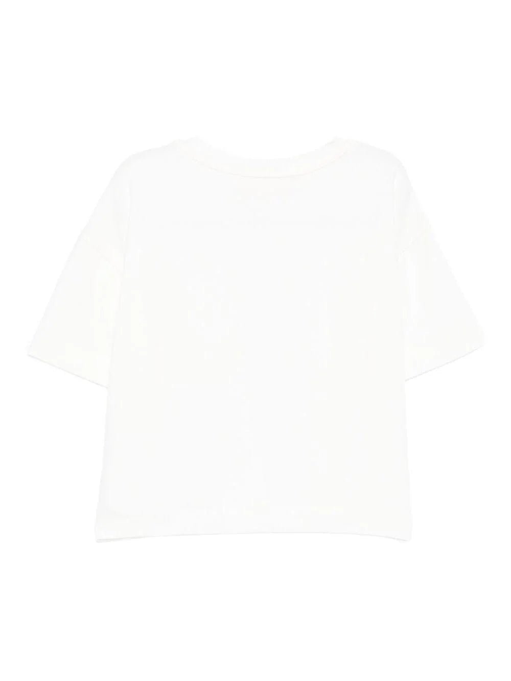 T - SHIRT BIANCA CON TASCA E LOGO IN ORO ELISABETTA FRANCHI - Angel Luxury