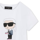 T - SHIRT BIANCA CON TAZZA VIOLA KARL LAGERFELD - Angel Luxury