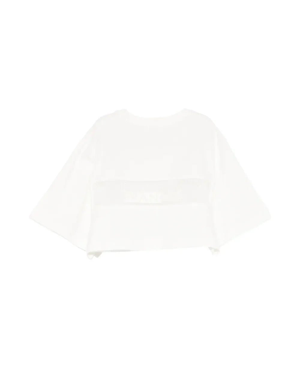 T - SHIRT BIANCA IN ORGANZA SUL RETRO LOGATA ELISABETTA FRANCHI - Angel Luxury