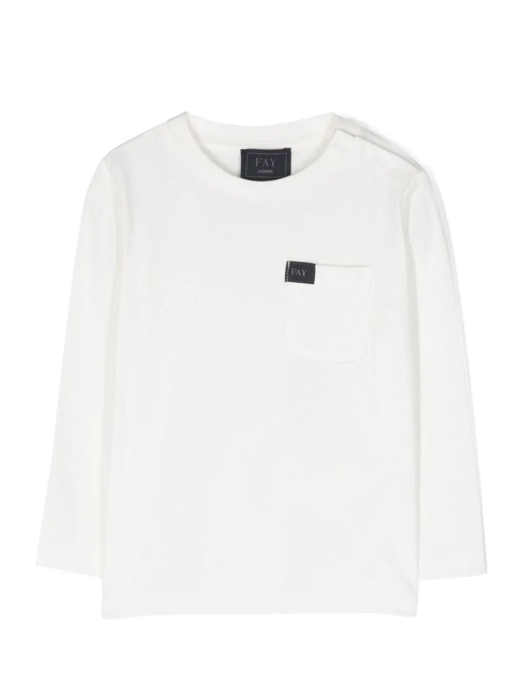 T - SHIRT BIANCA MANICA LUNGA FAY - Angel Luxury