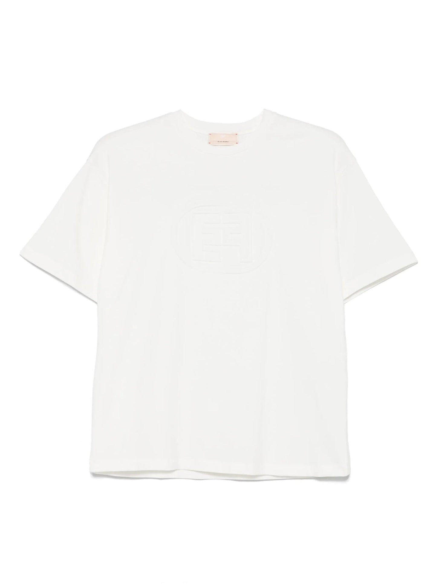 T - SHIRT BIANCA PER NEONATA CON LOGO RICAMATO ELISABETTA FRANCHI - Angel Luxury