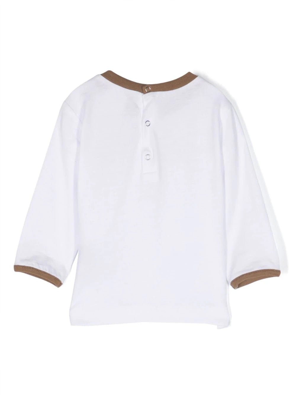 T - SHIRT BIANCA/MARRONE DOUUOD - Angel Luxury