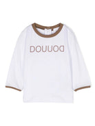 T-SHIRT BIANCA/MARRONE DOUUOD - Angel Luxury