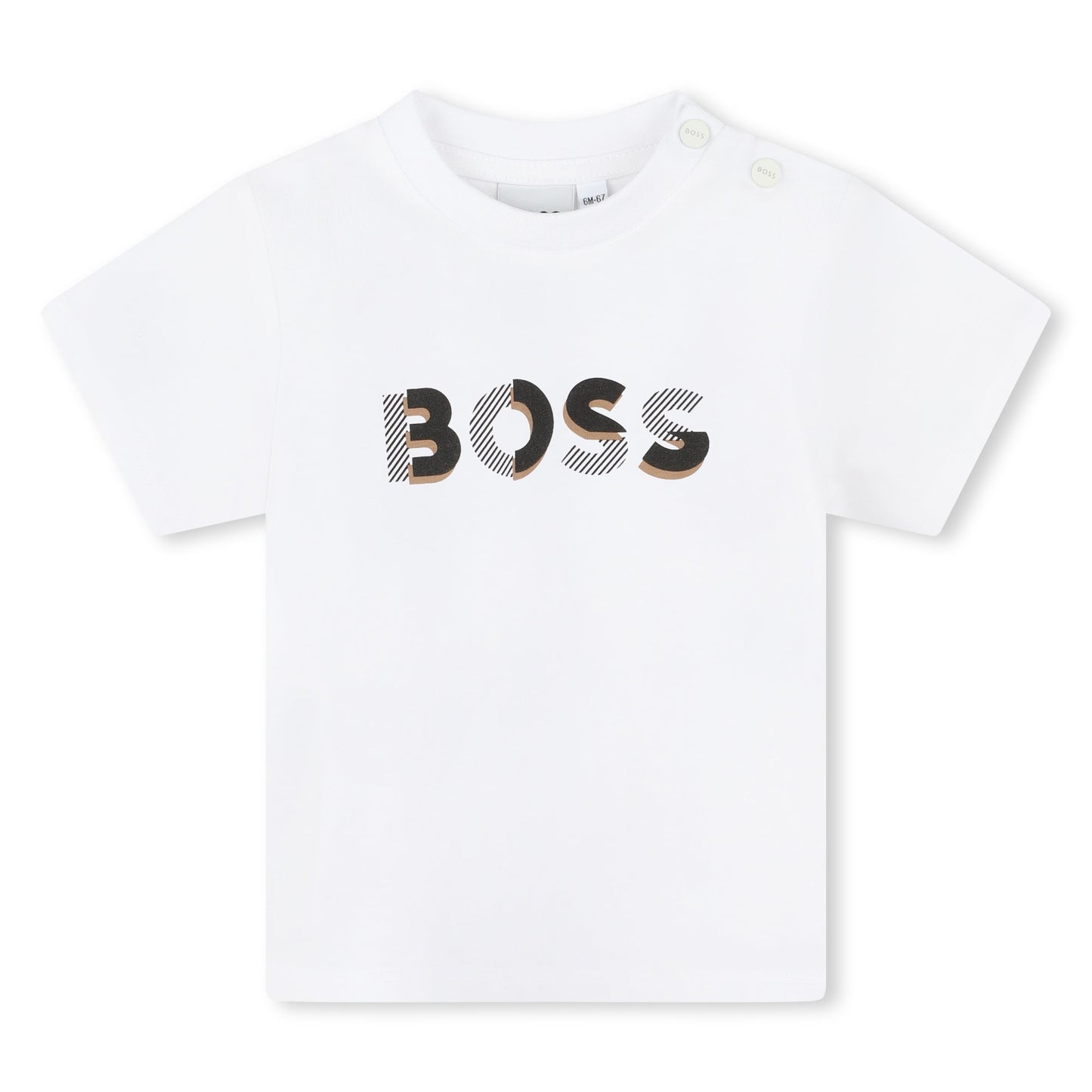 T - SHIRT BIANCA/MARRONE HUGO BOSS - Angel Luxury
