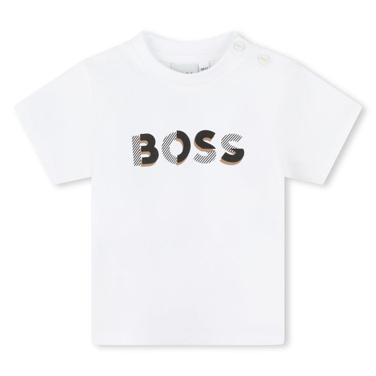 T - SHIRT BIANCA/MARRONE HUGO BOSS - Angel Luxury