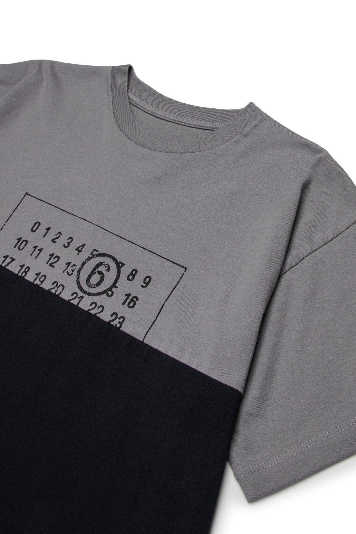 T - SHIRT BICOLORE GRIGIA/NERA MAISON MARGIELA - Angel Luxury