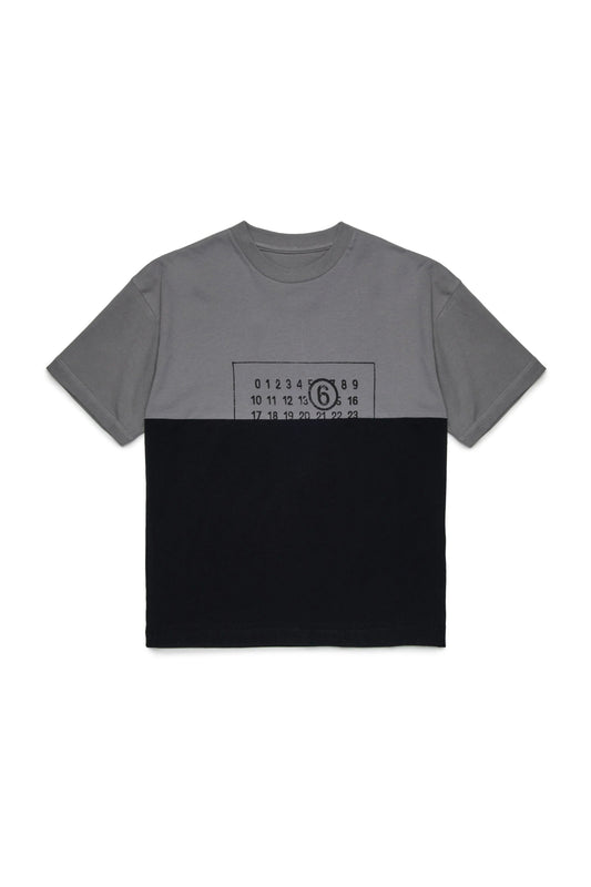 T - SHIRT BICOLORE GRIGIA/NERA MAISON MARGIELA - Angel Luxury