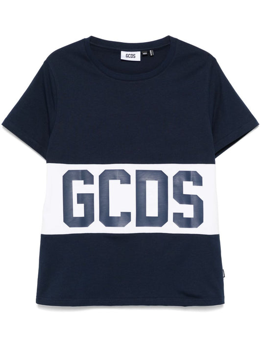 T - SHIRT BLU CON LOGO BLU GCDS - Angel Luxury