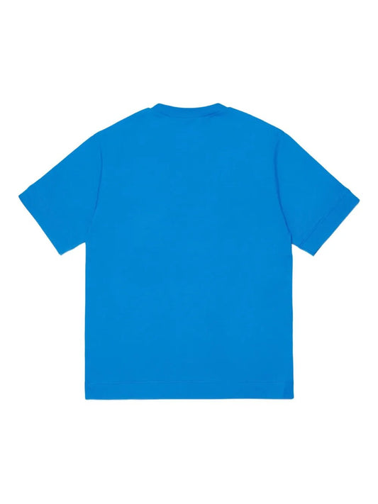 T - SHIRT BLU CON LOGO ROSSO MARNI - Angel Luxury