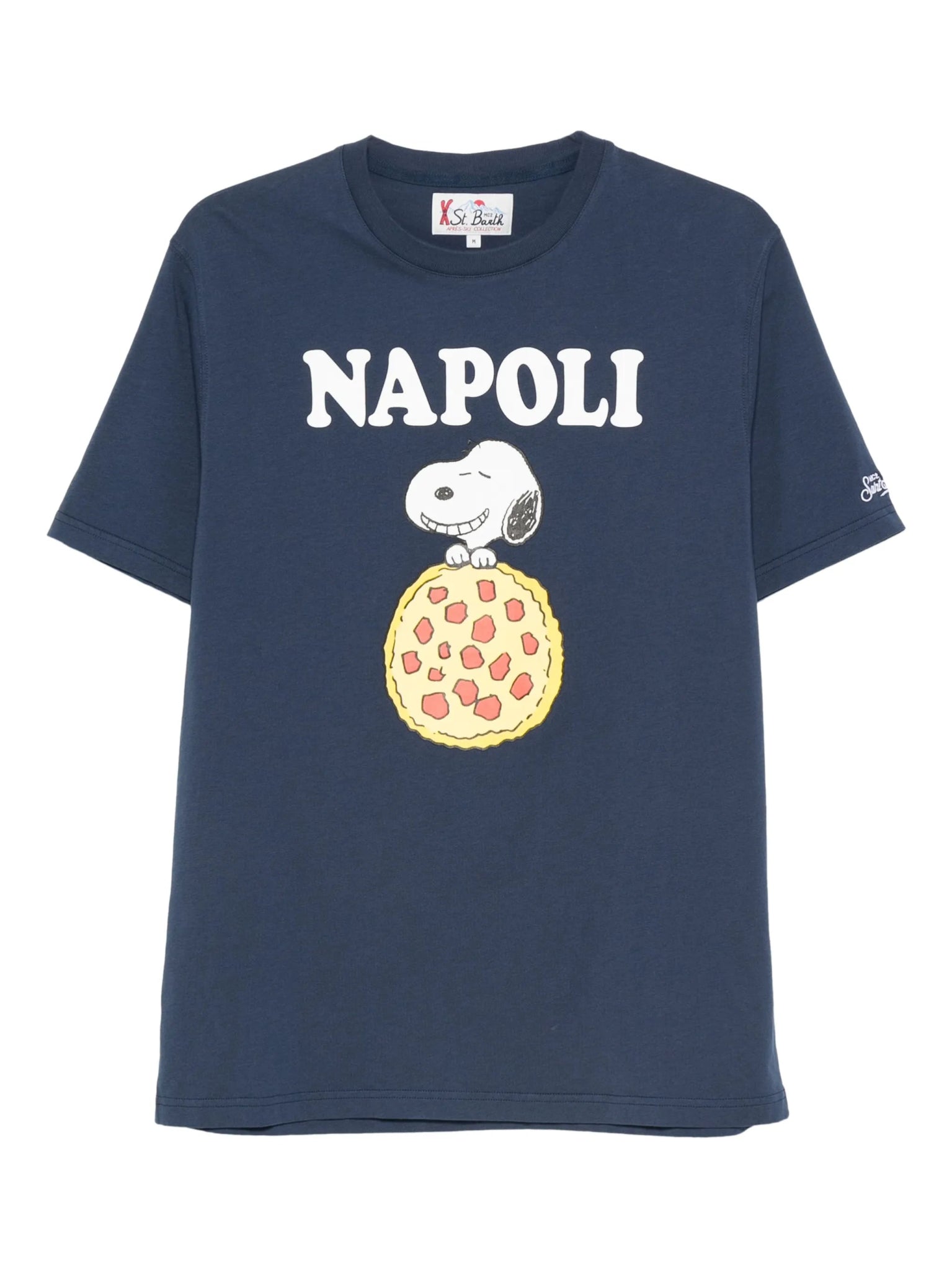 T - SHIRT BLU CON SNOOPY PIZZA NAPOLI MC2 SAINT BARTH - Angel Luxury