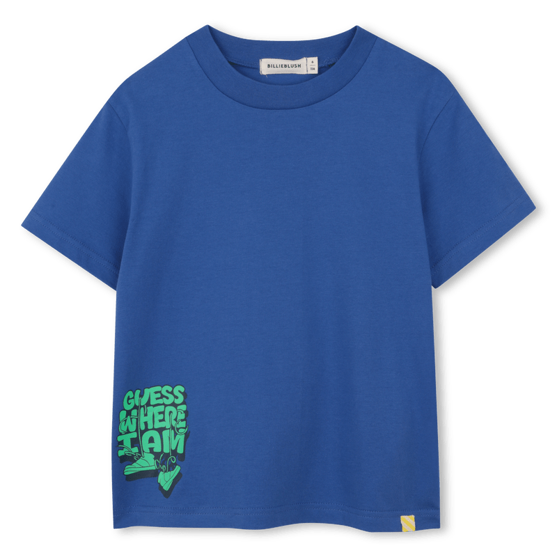 T - SHIRT BLU CON STAMPA SUL RETRO BILLIEBLUSH - Angel Luxury