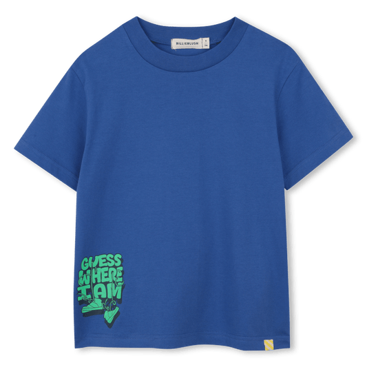 T - SHIRT BLU CON STAMPA SUL RETRO BILLIEBLUSH - Angel Luxury