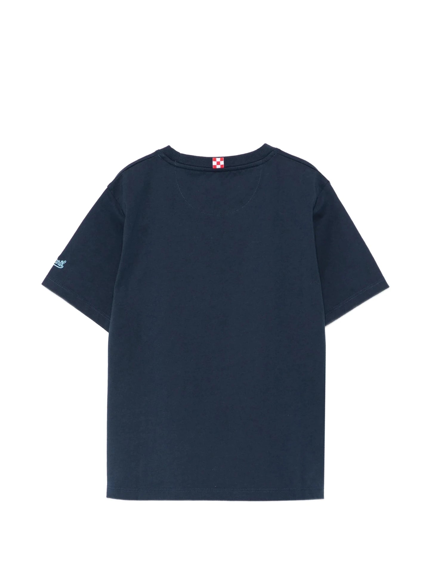 T - SHIRT BLU CON TASCHINO A RIGHE CON GRANGHI COLORATI MC2 SAINT BARTH - Angel Luxury
