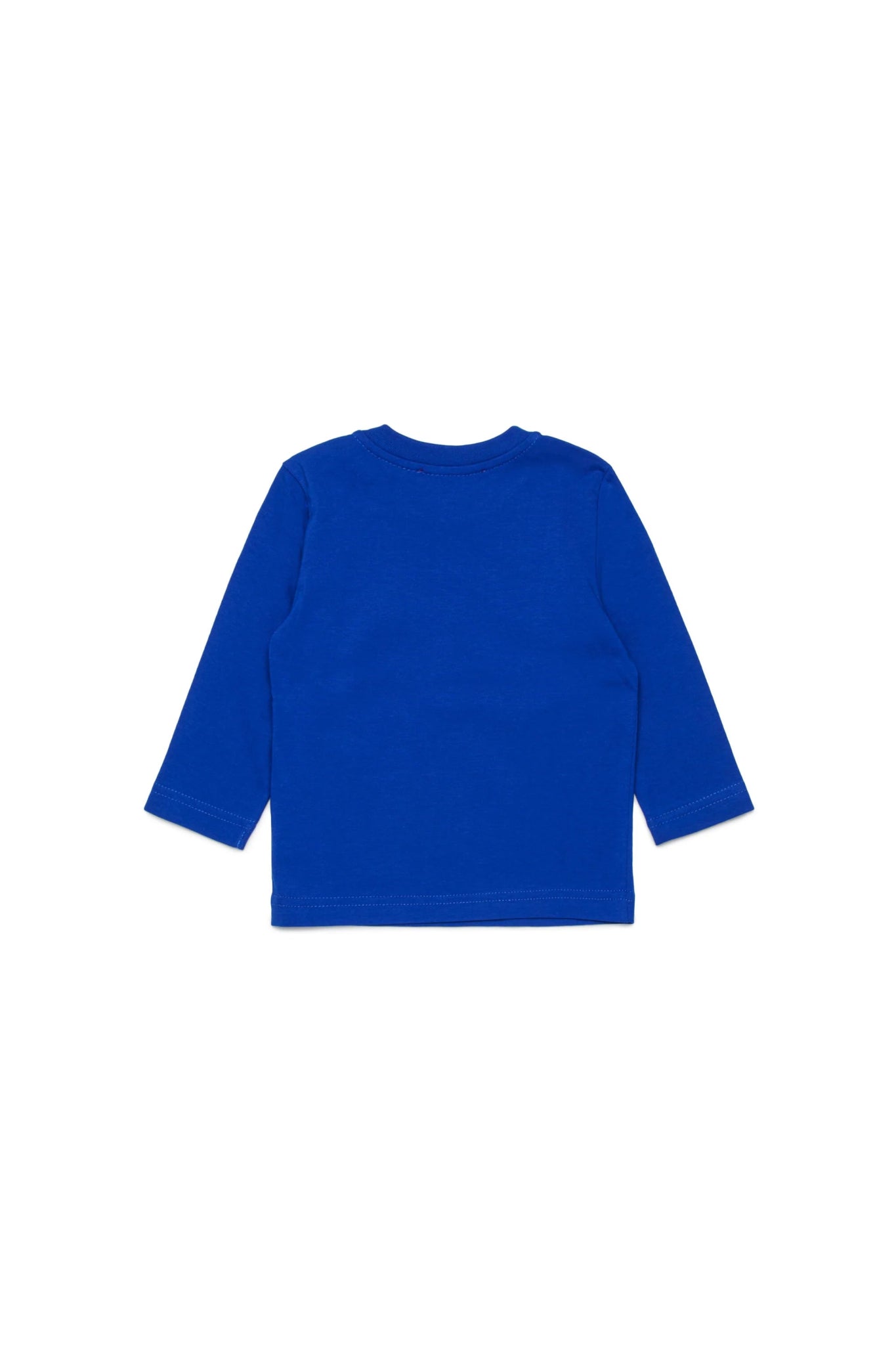 T - SHIRT BLU MANICA LUNGA CON LOGO GIALLO DIESEL - Angel Luxury
