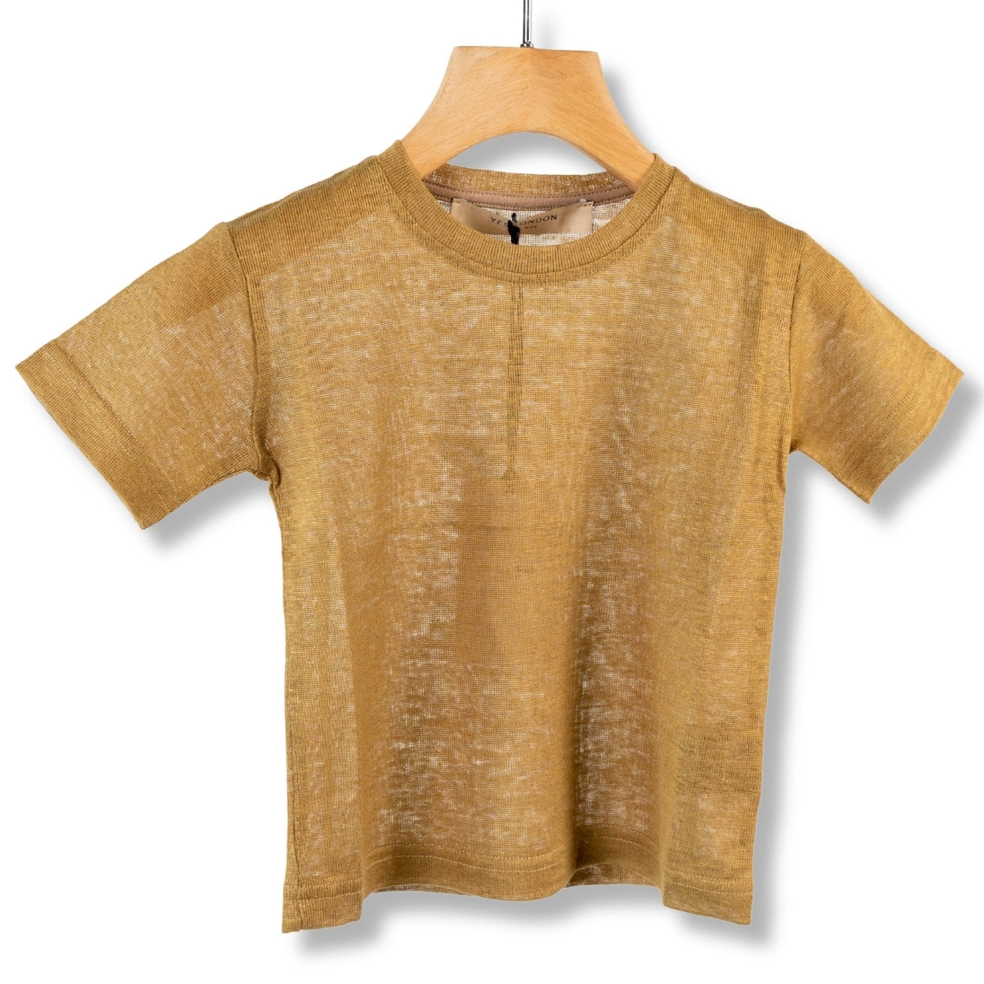 T - SHIRT CAMEL BASIC COTONE LINO YES LONDON - Angel Luxury