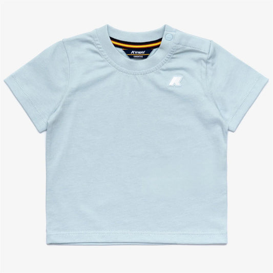 T - SHIRT CELESTE CON LOGO IN GOMMA K - WAY - Angel Luxury