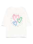 T - SHIRT CON CUORI CORTA BIANCA STELLA MCCARTNEY - Angel Luxury