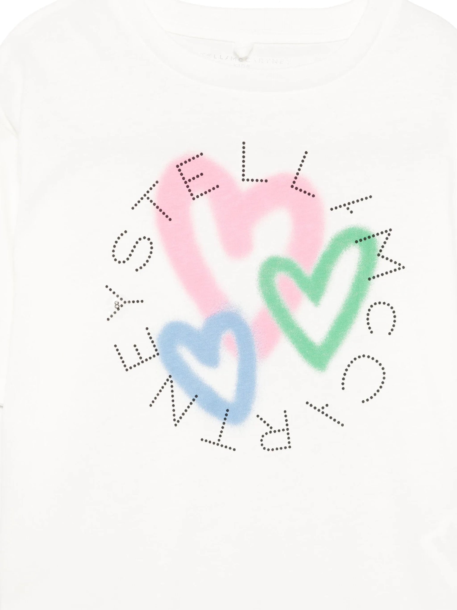 T - SHIRT CON CUORI CORTA BIANCA STELLA MCCARTNEY - Angel Luxury