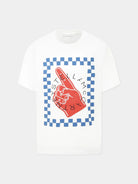 T - SHIRT CON DECORO MANO ROSSA STELLA MCCARTNEY - Angel Luxury