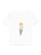 T - SHIRT CON FANTASIA DEL CONO GELATO STELLA MCCARTNEY - Angel Luxury