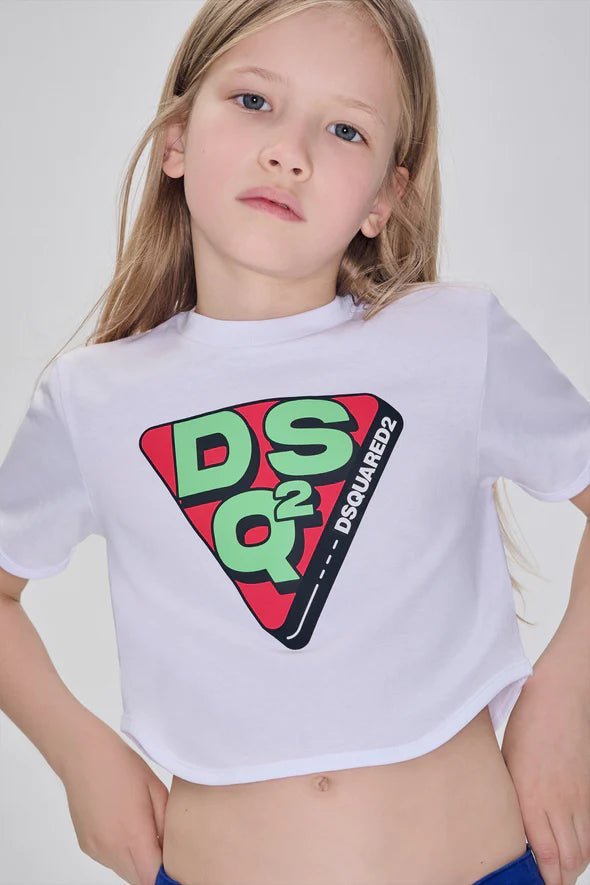T - SHIRT CON GRAFICA TRIANGOLARE LOGO DSQ2 - Angel Luxury