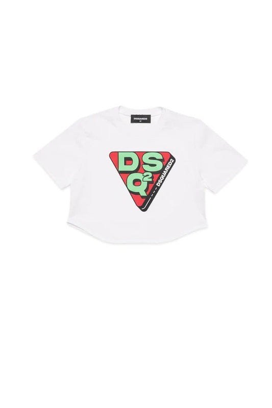 T - SHIRT CON GRAFICA TRIANGOLARE LOGO DSQ2 - Angel Luxury