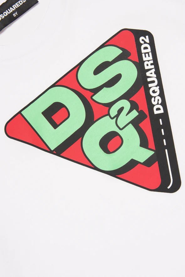 T - SHIRT CON GRAFICA TRIANGOLARE LOGO DSQ2 - Angel Luxury