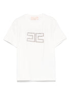 T - SHIRT CON LOGO DI CRISTALLI ELISABETTA FRANCHI - Angel Luxury