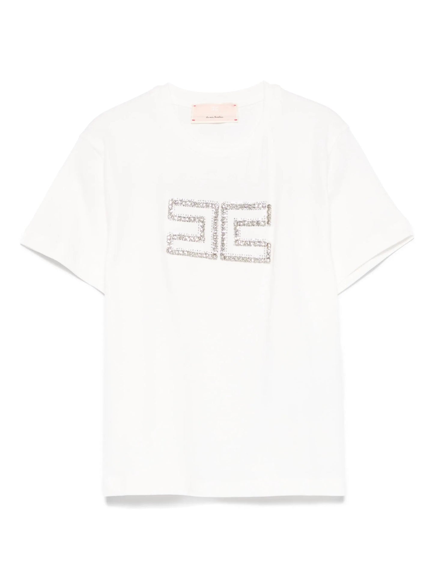 T - SHIRT CON LOGO DI CRISTALLI ELISABETTA FRANCHI - Angel Luxury