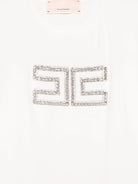 T - SHIRT CON LOGO DI CRISTALLI ELISABETTA FRANCHI - Angel Luxury