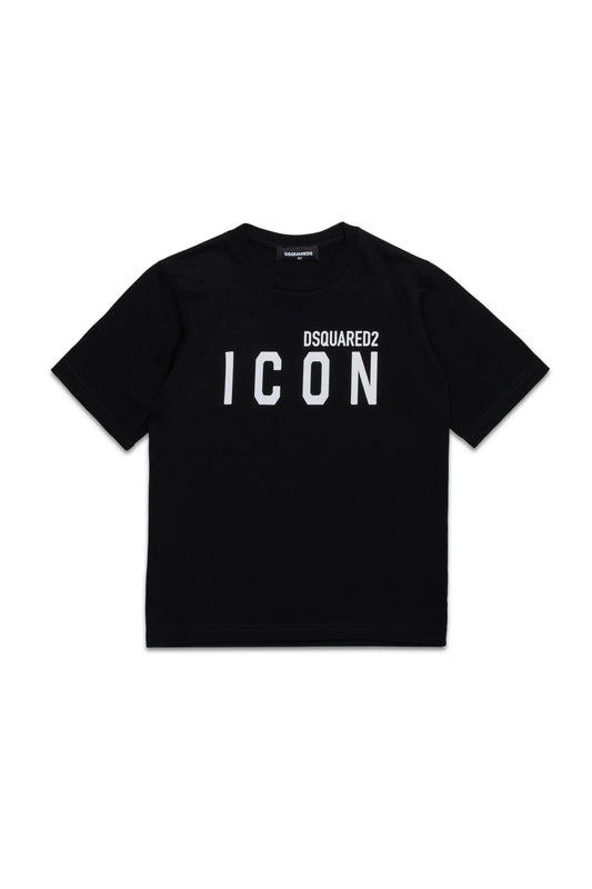 T - SHIRT CON LOGO ICON NERA DSQUARED2 - Angel Luxury