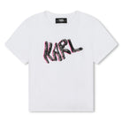 T - SHIRT CON LOGO PAILLETTES KARL LAGERFELD - Angel Luxury