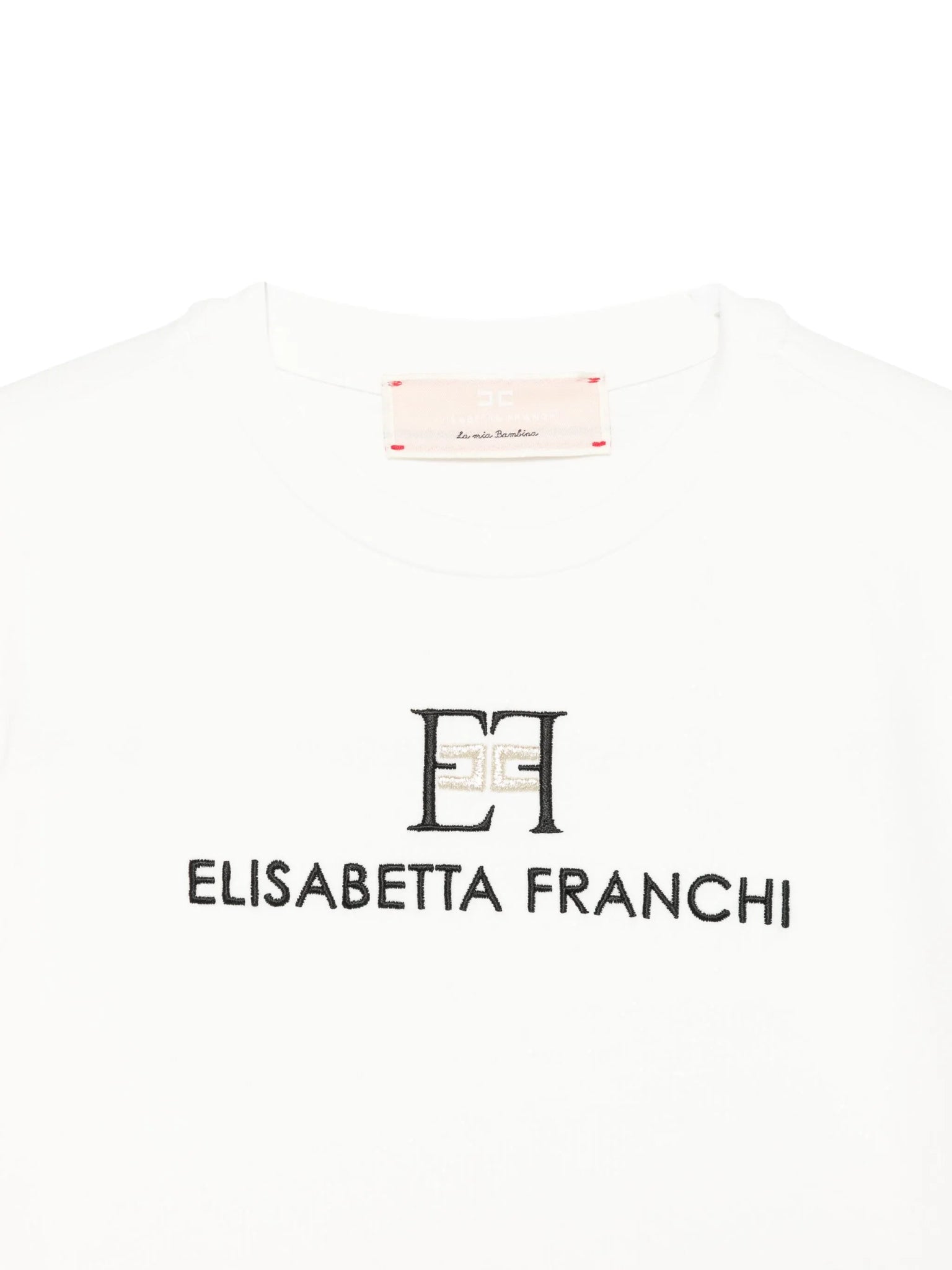 T - SHIRT CON LOGO RICAMATO ELISABETTA FRANCHI - Angel Luxury