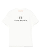 T - SHIRT CON LOGO RICAMATO ELISABETTA FRANCHI - Angel Luxury