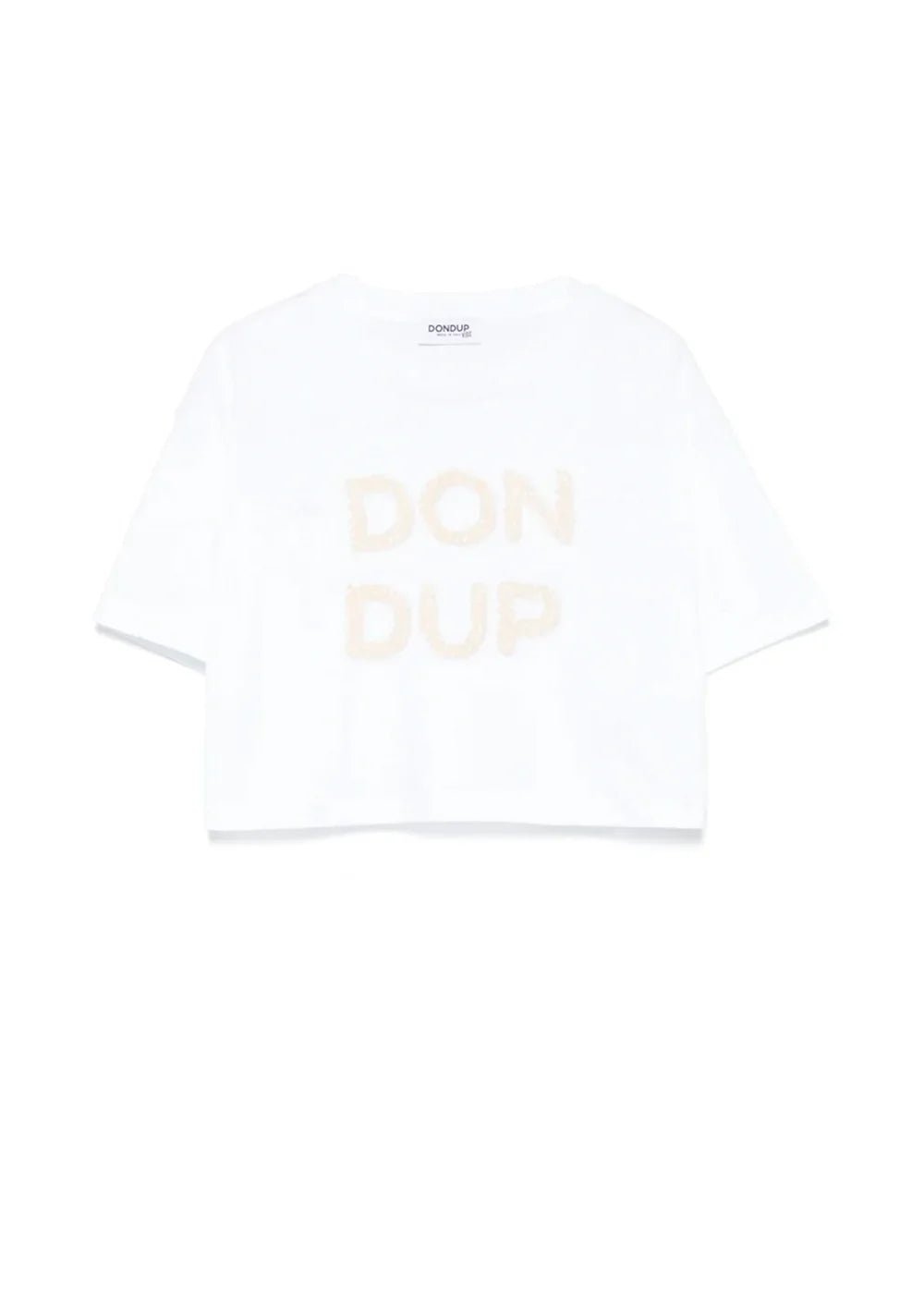 T - SHIRT CON LOGO TULLE DAVANTI BIANCO DONDUP - Angel Luxury