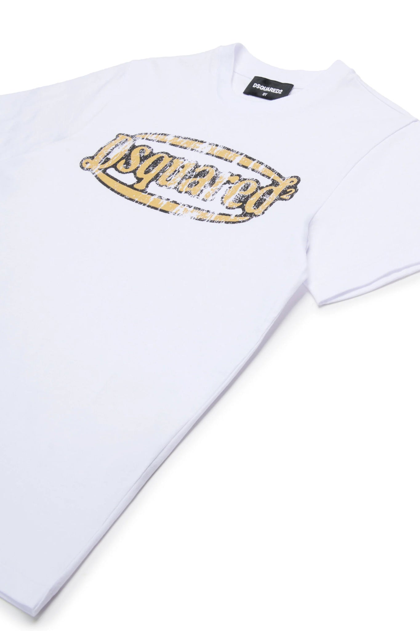 T - SHIRT CON LOGO VINTAGE BIANCA DSQUARED2 - Angel Luxury