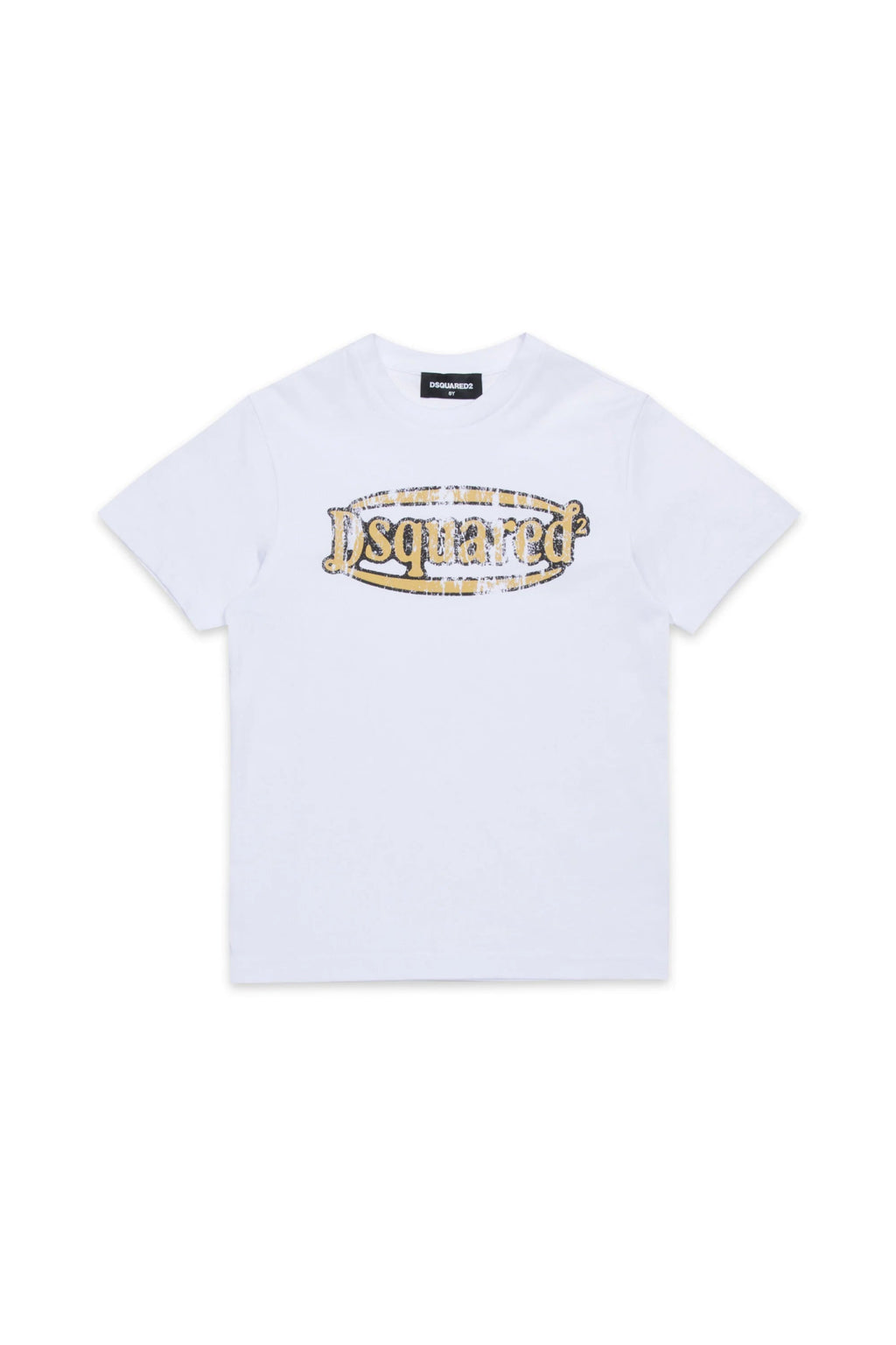 T - SHIRT CON LOGO VINTAGE BIANCA DSQUARED2 - Angel Luxury