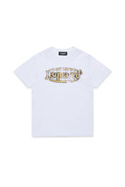 T - SHIRT CON LOGO VINTAGE BIANCA DSQUARED2 - Angel Luxury