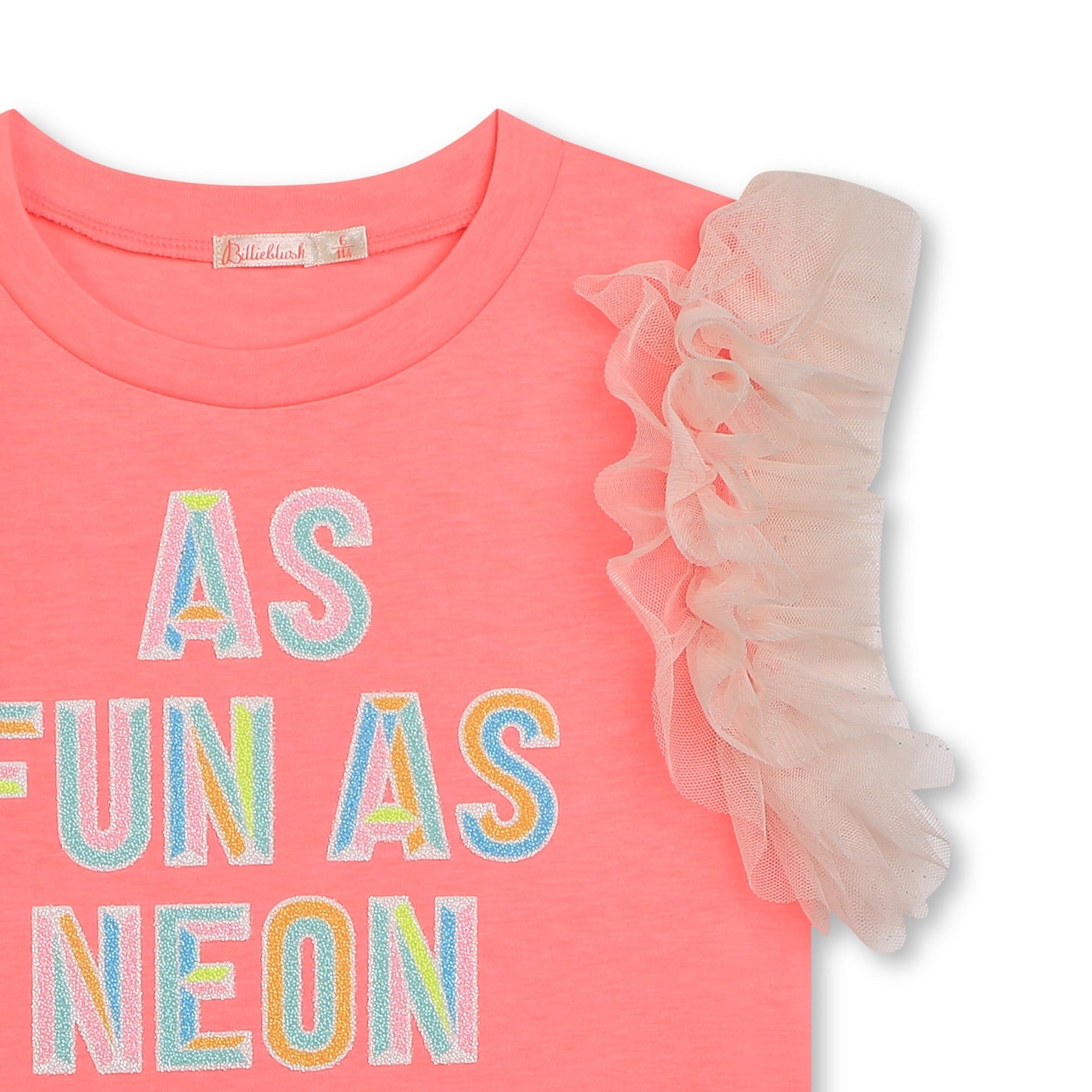 T - SHIRT CON MANICHE IN TULLE BILLIEBLUSH - Angel Luxury