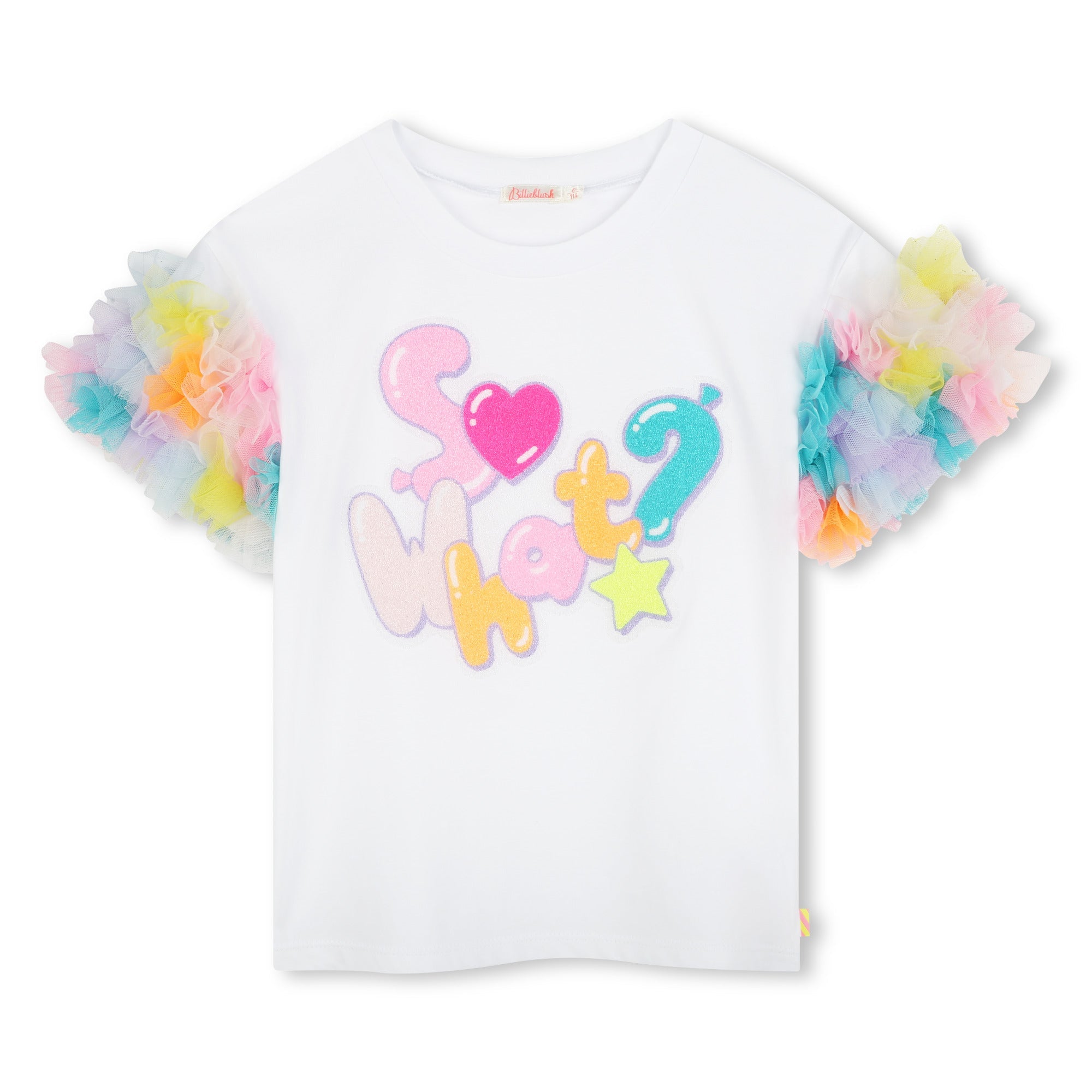 T - SHIRT CON MANICHE IN TULLE MULTICOLOR BILLIEBLUSH - Angel Luxury