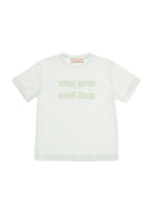 T - SHIRT CON RICAMO E STRASS MENTA ELISABETTA FRANCHI - Angel Luxury